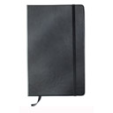Notebook formato A5 con 96 fogli neutri richiudibile con elastico. In morbido PU.

