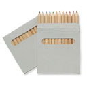 Set di matite colorate in confezione di cartone.