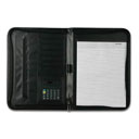 CARTELLA PORTABLOCCO 
in formato A4, con blocco appunti, calcolatrice a 
8 cifre dual power, tasche interne portabiglietti e 
porta documenti, ampia tasca frontale, chiusura 
a zip. 
Materiale: pvc 