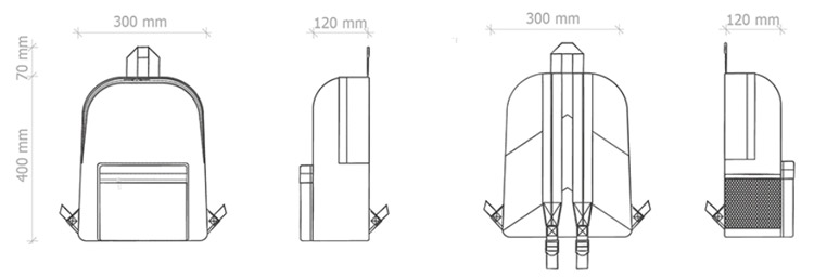Zaino in nylon 600D