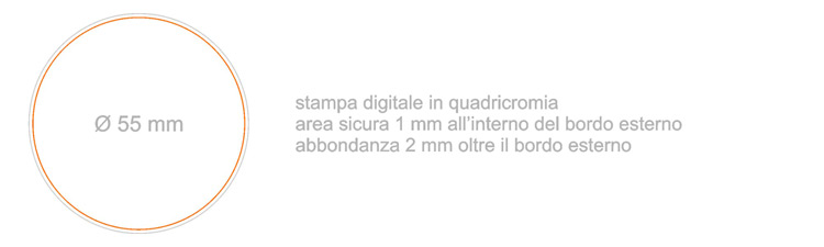 Spilla tonda cm 5.5