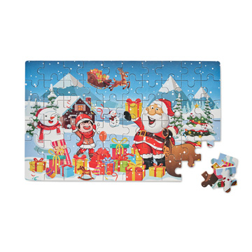 Variante colore Puzzle natalizio in legno 