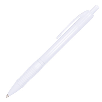 Variante colore Penna a in ABS bianco con meccanica a pulsante