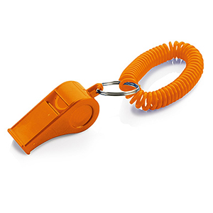 Variante colore Fischietto in plastica con bracciale a molla