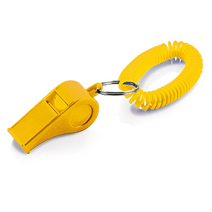 Variante colore Fischietto in plastica con bracciale a molla