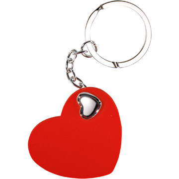 Portachiavi in plastica soft a forma di cuore