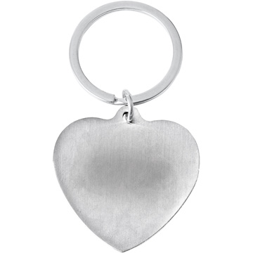 Portachiavi in metallo a forma di cuore.