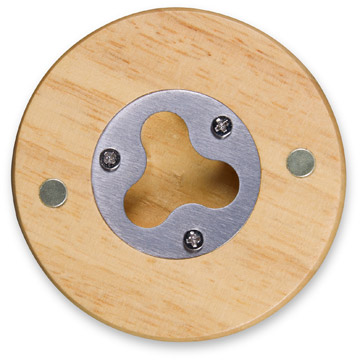 Apribottigle magnetico in legno