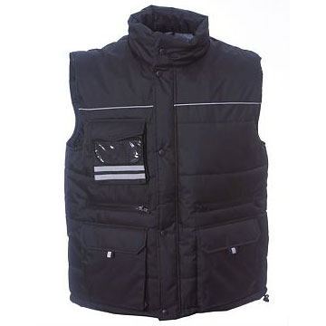 Gilet in polyestere pongee impermeabile
