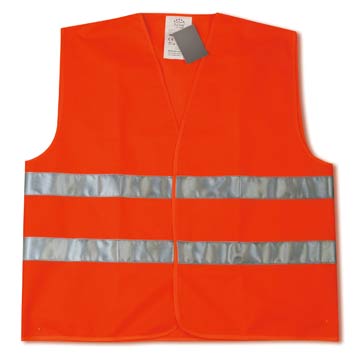 GILET ALTA VISIBILITA' in poliestere 100% con bande riflettenti