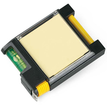 Variante colore Flessometro  con memo pad, penna e livella