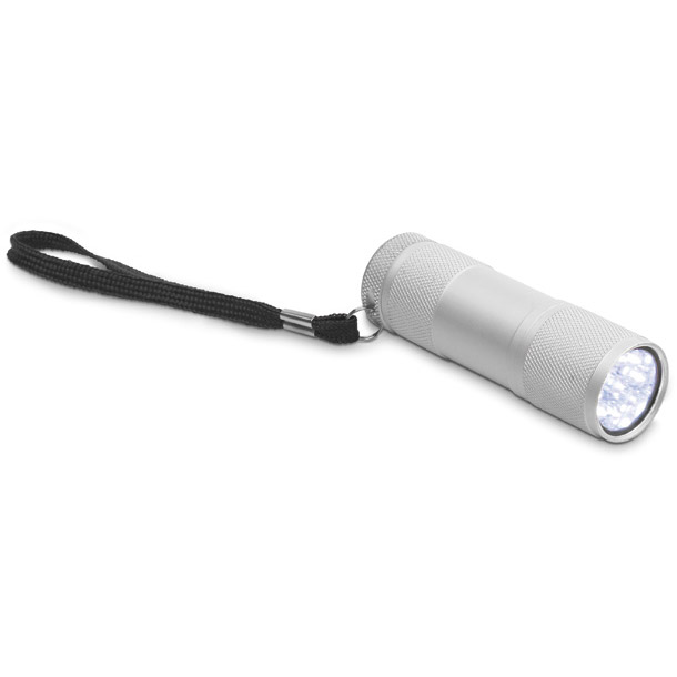 Variante colore Torcia in metallo 9 LED e laccetto da polso