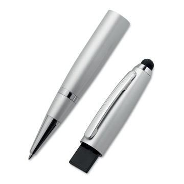Chiavetta USB e penna a sfera in metallo con touch