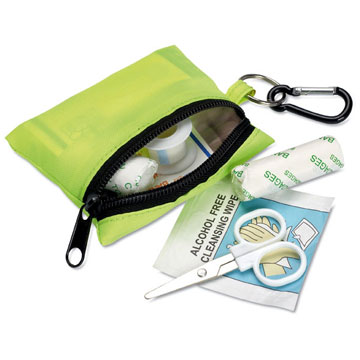 Set primo soccorso in astuccio con moschettone
