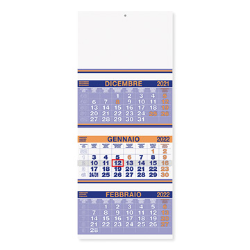 Calendario trittico fluo