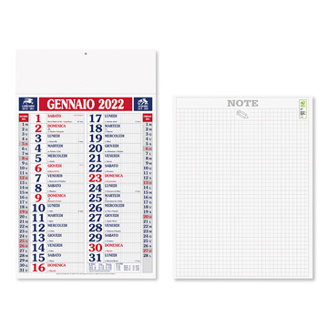 Calendario Olandese Quadrettato