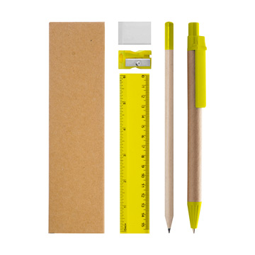 Variante colore Set penna matita righello e gomma 