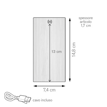 Variante colore Power bank in bamboo con caricatore wireless 