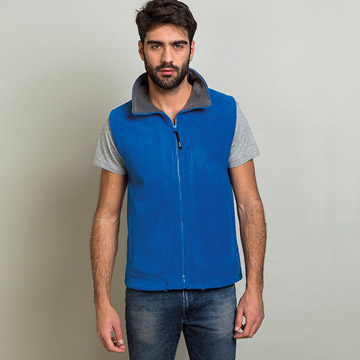 Gilet in Pile con collo a lupetto
