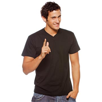 UOMO: T-shirt colorata collo a V