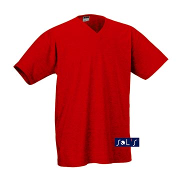 Variante colore UOMO: T-shirt colorata collo a V