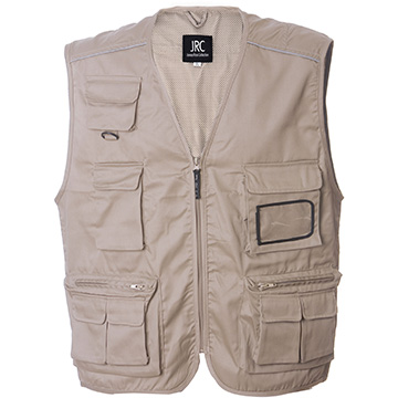 Variante colore SAFARI: gilet multitasche cotone - polyestere