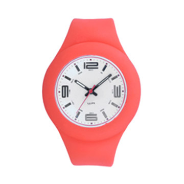 Variante colore Orologio analogico al quarzo, plastica e silicone