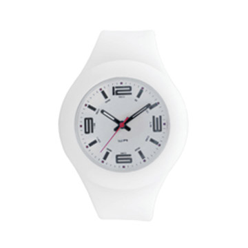 Variante colore Orologio analogico al quarzo, plastica e silicone