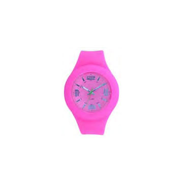 Variante colore Orologio analogico al quarzo, plastica e silicone